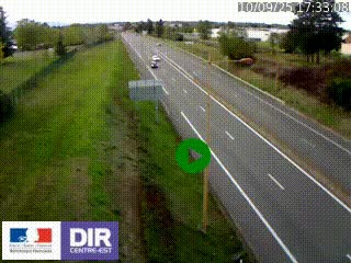 Webcam à Mably, à proximité de Roanne en direction de Moulins sur la N7