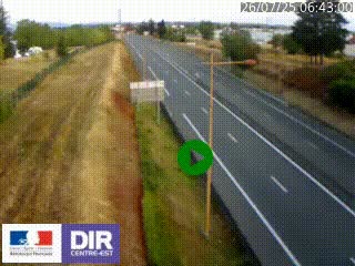 Webcam à Mably, à proximité de Roanne en direction de Moulins sur la N7