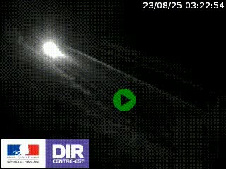 Webcam au niveau du col de Bois Clair à hauteur de Cluny sur la N79. Vue orientée vers Mâcon