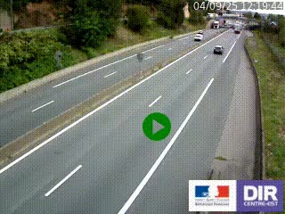 Caméra autoroutière sur l'A47 à hauteur de Givors, a proximité de Lyon. La webcam est orientée vers Lyon