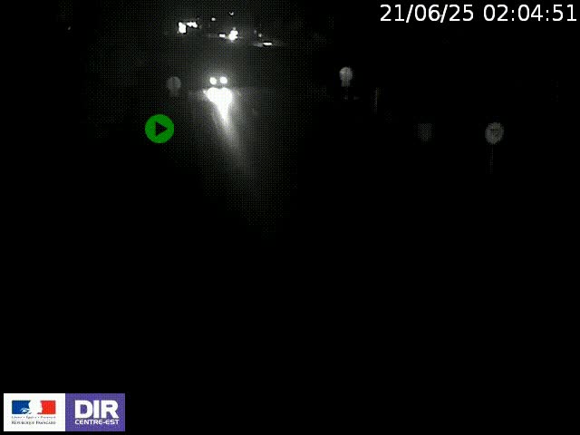 Webcam à Bron sur l'A43 à la jonction avec le boulevard périphérique de Lyon (D383). Vue orientée vers Lyon
