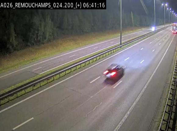 Webcam à hauteur de Spa entre la sortie Remouchamps et la sortie Stavelot. Vue orientée vers les Ardennes