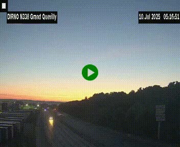 Webcam routière sur N338 à hauteur de Grand-Quevilly en périphérie de Rouen. Vue orientée vers Rouen