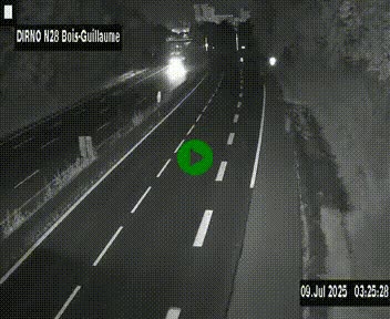 Webcam routière à hauteur de Bois-Guillaume en périphérie de Rouen. Vue orientée vers Rouen
