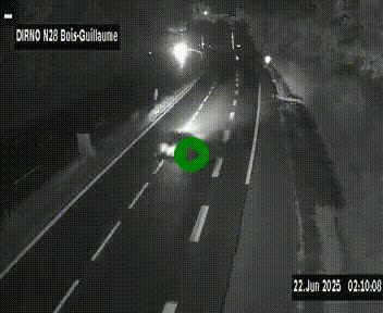 Webcam routière à hauteur de Bois-Guillaume en périphérie de Rouen. Vue orientée vers Rouen