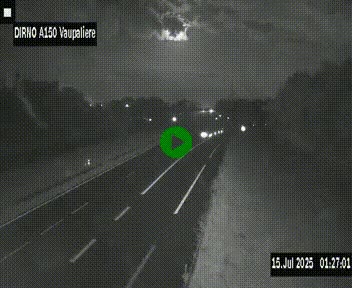 Webcam autoroute A150 à hauteur de La Vaupalière en périphérie de Rouen. Vue orientée vers Rouen