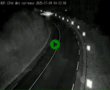 Webcam en haut de la Côte des Carreaux sur la N31 à Avesnes-en-Bray. Vue orientée vers Rouen