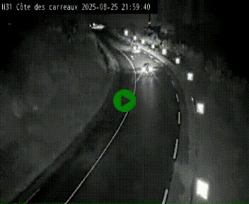 Webcam en haut de la Côte des Carreaux sur la N31 à Avesnes-en-Bray. Vue orientée vers Rouen