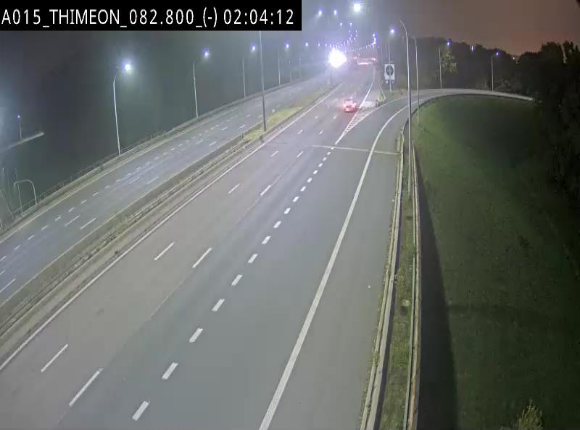 Caméra trafic Belgique - Thiméon - E42, jonction avec A54 (E420) direction La Louvière/Charleroi - BK 82.82