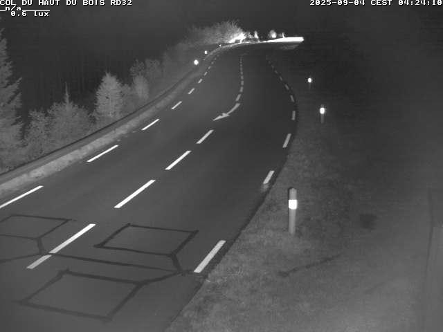 Webcam à 406 mètres d'altitude au niveau du col du haut du bois sur la RD32