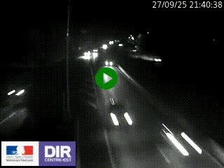 Caméra autoroute sur A6 - Valvert, près de Lyon, en direction de Paris, à hauteur de la sortie 36 Porte du Valvert