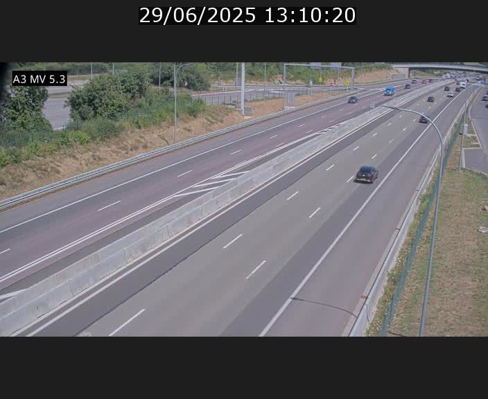 Webcam à l'Aire de Berchem au Luxembourg sur l'A3. Vue orientée vers la France