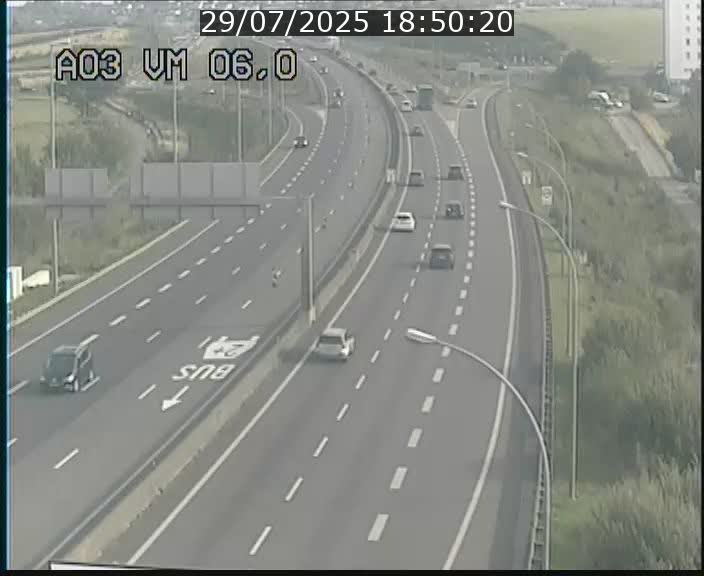 Traffic live webcam Luxembourg Aire de Berchem - A3 - BK 6 - direction France