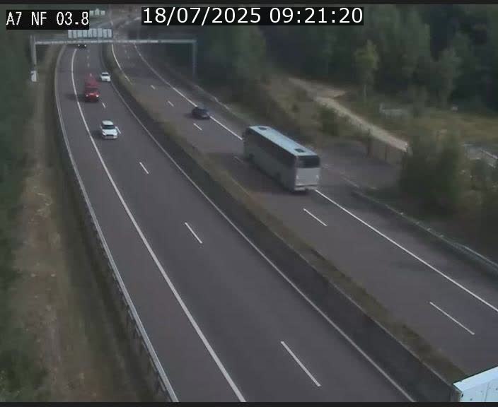 Webcam autoroute A7 au Luxembourg à la sortie du Tunnel Stafelter vers le Nord