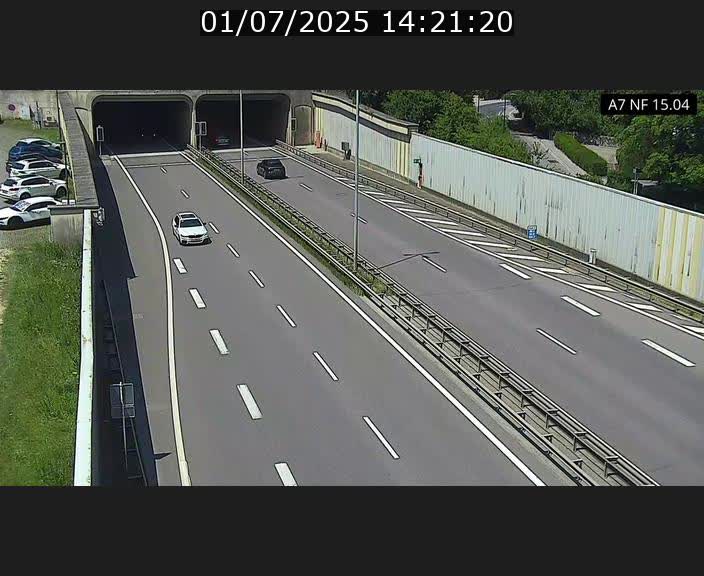 Caméra trafic Luxembourg - A7, Tunnel Mersch, entrée sud, direction Ettelbruck