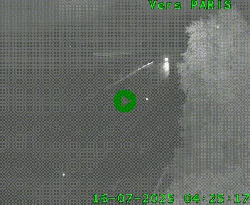 Caméra routière sur l'autoroute A20 au nord de Limoges, à la jonction avec la N520. Vue orientée vers Paris