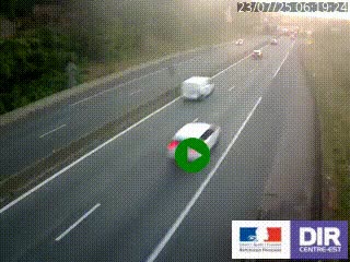 Caméra autoroutière sur l'A47 à hauteur de Givors, a proximité de Lyon. La webcam est orientée vers Lyon