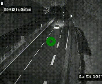 Webcam routière à hauteur de Bois-Guillaume en périphérie de Rouen. Vue orientée vers Rouen