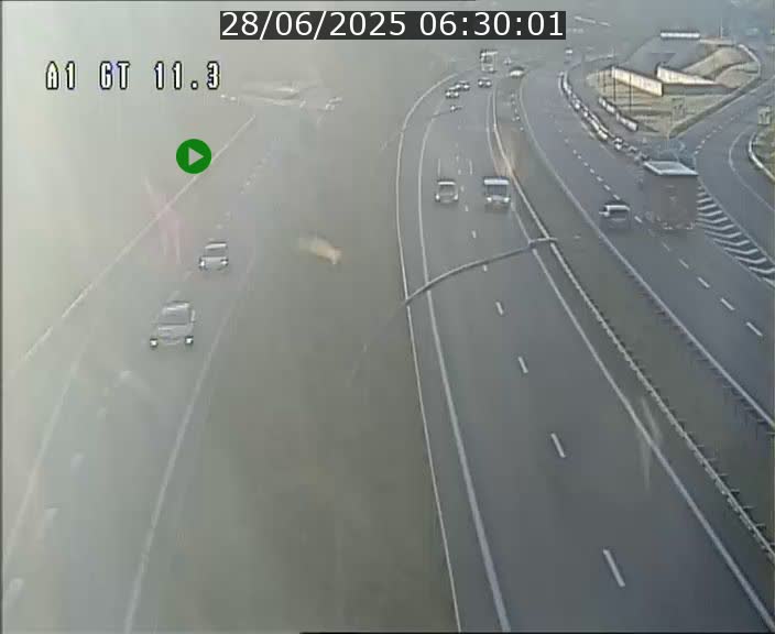 Traffic live webcam Luxembourg Senningerberg - A1 direction Allemagne - BK 11.3