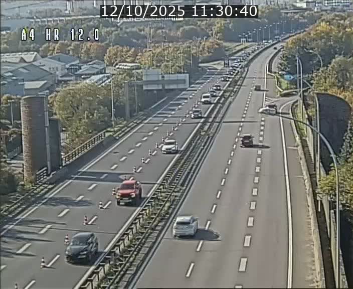 Traffic live webcam Luxembourg Jonction Foetz - A4 - BK 12.0 - direction Esch sur Alzette
