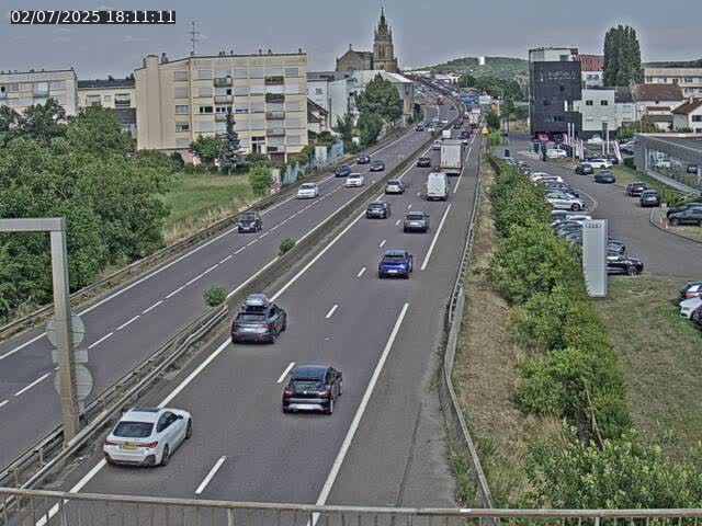 Caméra autoroute France - A31, Thionville direction Metz