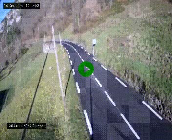 Webcam dans les Pyrénées Atlantique au niveau du col d'Urdos et du fort du Pourtalet sur la N134, en direction du Col et du tunnel du Somport, à 765 mètres d'altitude