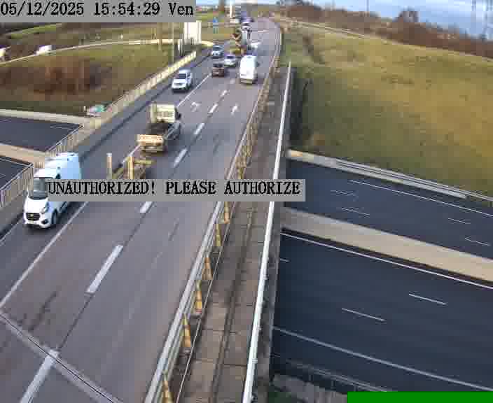 Caméra de trafic sur D1 (France) à Argancy, orientée vers Thionville, permettant d’évaluer fluidité, incidents et densité automobile.