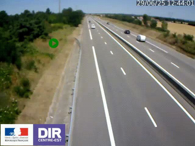 Webcam sur le contournement de Valence, sur la Nationale 7, à la jonction avec la N532, caméra orientée vers Grenoble