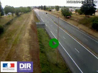 Webcam à Mably, à proximité de Roanne en direction de Moulins sur la N7