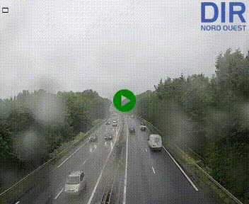 Webcam sur le périphérique de Caen (N814) à l'est de la ville, à Mondeville hauteur de la sortie 2, Presqu'île-Rives de l'Orne, au bout de l'autoroute A13