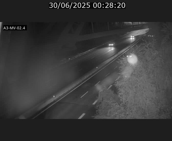 Webcam autoroute de la France (A3) au Luxembourg à Fentange, à proximité de la Croix de Gasperich. Vue orientée vers la Cloche d'Or