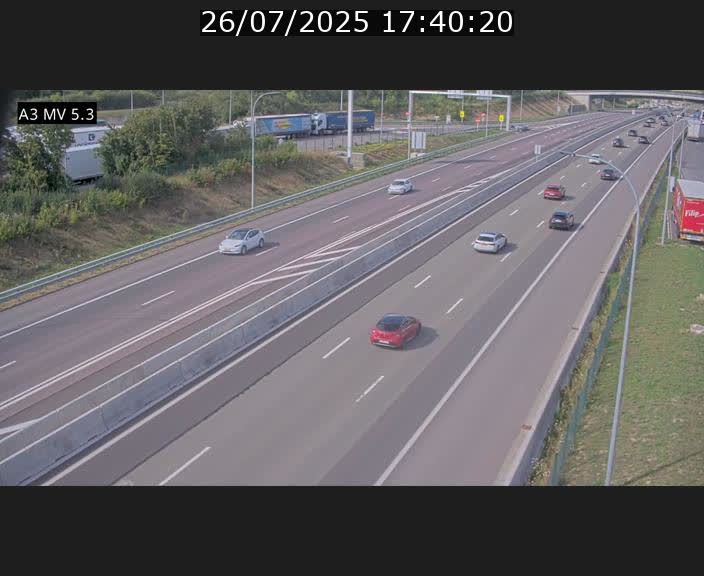 Webcam à l'Aire de Berchem au Luxembourg sur l'A3. Vue orientée vers la France