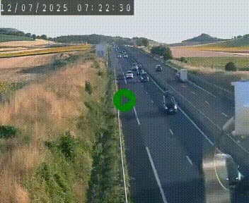 Caméra autoroute A75 à hauteur de Le Crest, en direction de Montpellier