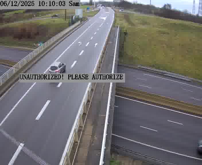 Caméra de trafic sur D1 (France) à Argancy, orientée vers Thionville, permettant d’évaluer fluidité, incidents et densité automobile.