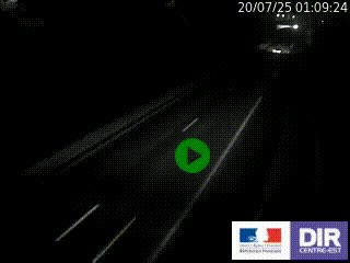 Caméra autoroutière sur l'A47 à hauteur de Givors, a proximité de Lyon. La webcam est orientée vers Lyon