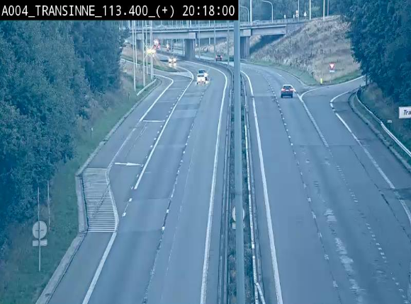 Webcam dans les Ardennes sur l'E411 à hauteur de Transinne. Vue orientée vers le sud de la Belgique