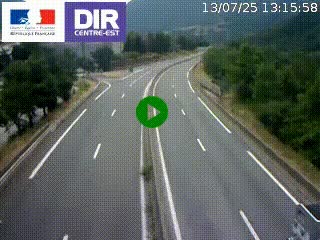 Caméra sur la Nationale 90 (N90) à La Léchère, en direction et à proximité d'Albertville