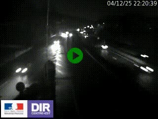 Caméra autoroute sur A6 - Valvert, près de Lyon, en direction de Paris, à hauteur de la sortie 36 Porte du Valvert