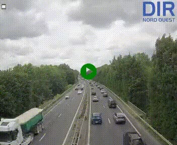 Webcam sur le périphérique de Caen (N814) à l'est de la ville, à Mondeville hauteur de la sortie 2, Presqu'île-Rives de l'Orne, au bout de l'autoroute A13