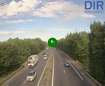 Webcam sur le périphérique de Caen (N814) à l'est de la ville, à Mondeville hauteur de la sortie 2, Presqu'île-Rives de l'Orne, au bout de l'autoroute A13