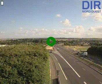 Webcam au début de l'A84 sur le périphérique Ouest de Caen (N814) à hauteur de la sortie 9, Porte de Bretagne