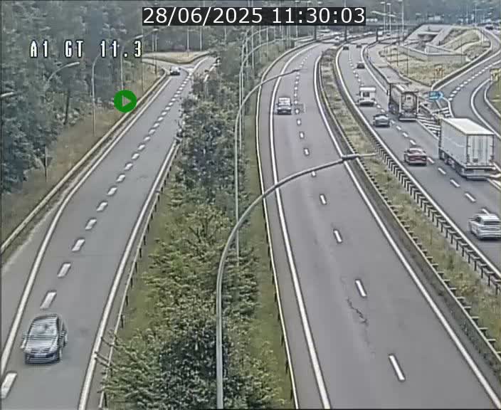 Traffic live webcam Luxembourg Senningerberg - A1 direction Allemagne - BK 11.3