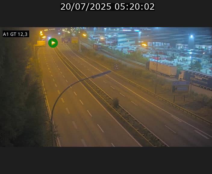 Traffic live webcam Luxembourg Senningerberg - A1 direction Allemagne - BK 12.3