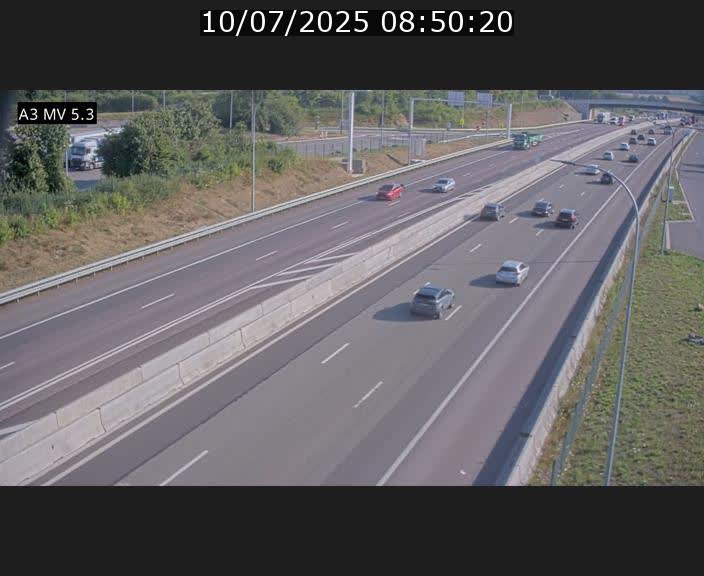 Webcam à l'Aire de Berchem au Luxembourg sur l'A3. Vue orientée vers la France
