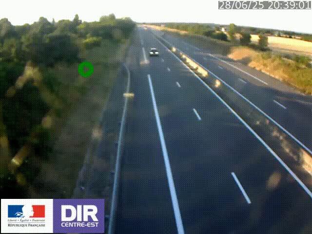 Webcam sur le contournement de Valence, sur la Nationale 7, à la jonction avec la N532, caméra orientée vers Grenoble