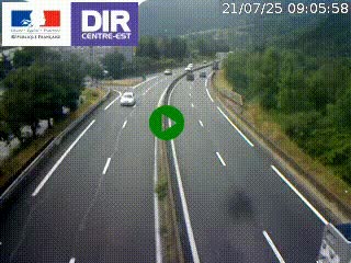 Caméra sur la Nationale 90 (N90) à La Léchère, en direction et à proximité d'Albertville