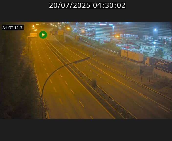 Traffic live webcam Luxembourg Senningerberg - A1 direction Allemagne - BK 12.3
