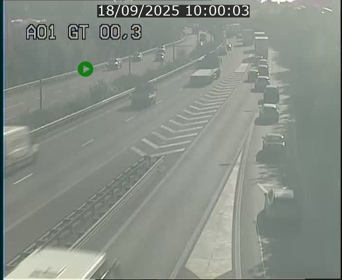 Traffic live webcam Luxembourg Croix de Gasperich - A1 direction Kirchberg - BK 0.3