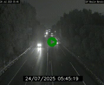 Webcam sur le périphérique de Nantes (N844) entre la Porte de Saint-Luce et la Porte d'Anjou, à l'est de la ville