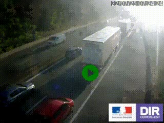Caméra autoroutière sur l'A47 à hauteur de Givors, a proximité de Lyon. La webcam est orientée vers Lyon